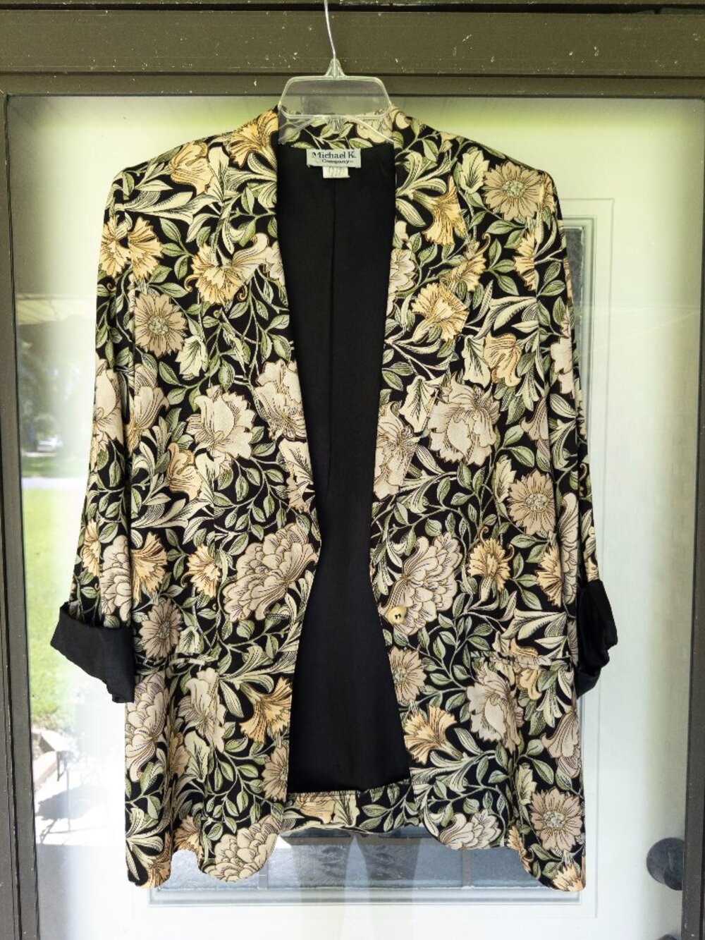 Vintage Michael K. Company Earthy Floral Art Nouveau Blazer